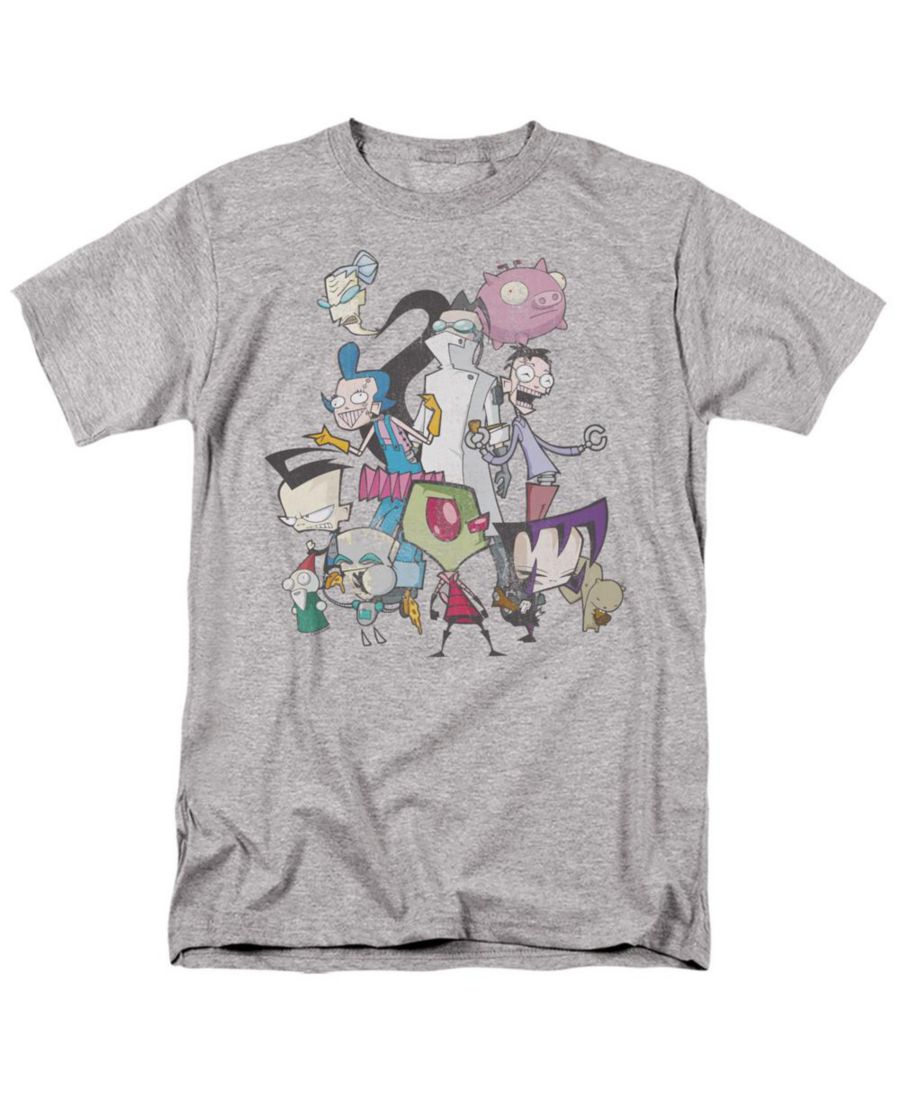 Футболка для группового фото больших размеров Invader Zim, Athletic heather